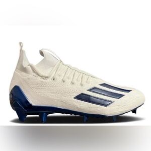 Adidas Adizero Primeknit White Navy Blue Football Cleats Mens Size 12 GV9624
